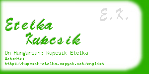 etelka kupcsik business card